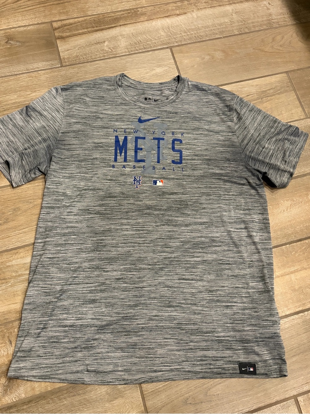 Nike MLB New York Mets Gray Performance Tee X-Large Like new